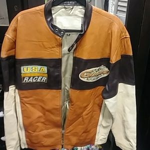 Leather coat men or women